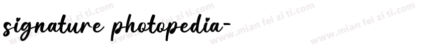signature photopedia字体转换